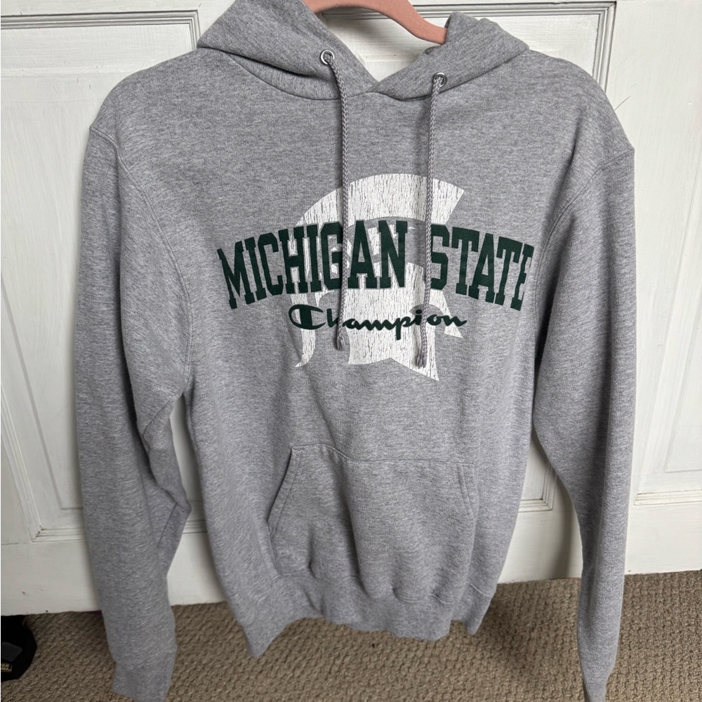 Champion Gray Michigan State MSU SPARTAN Sweatshirt